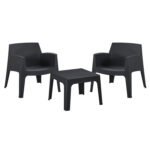 Αγόρασε ΣΕΤ LOUNGE 3ΤΜΧ SLEEK HM21274.02 ΜΑΥΡΟ ΠΟΛΥΠΡΟΠΥΛΕΝΙΟ σε μοναδική τιμή στο clickforshop.gr