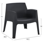 ΣΕΤ LOUNGE 4ΤΜΧ SLEEK HM21275.02 ΜΑΥΡΟ ΠΟΛΥΠΡΟΠΥΛΕΝΙΟ - Image 3