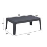 ΣΕΤ LOUNGE 4ΤΜΧ SLEEK HM21275.10 ΓΚΡΙ ΠΟΛΥΠΡΟΠΥΛΕΝΙΟ - Image 4