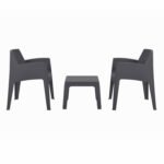 ΣΕΤ 3ΤΜΧ ΠΟΛΥΠΡΟΠΥΛΕΝΙΟΥ SLEEK HM21267.10 ΤΡΑΠΕΖΑΚΙ & 2 ΠΟΛΥΘΡΟΝΕΣ-ΓΚΡΙ - Image 2
