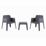 Αγόρασε ΣΕΤ 3ΤΜΧ ΠΟΛΥΠΡΟΠΥΛΕΝΙΟΥ SLEEK HM21267.10 ΤΡΑΠΕΖΑΚΙ & 2 ΠΟΛΥΘΡΟΝΕΣ-ΓΚΡΙ σε μοναδική τιμή στο clickforshop.gr