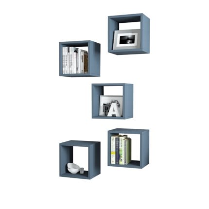 Αγόρασε ΣΕΤ ΡΑΦΙΑ ΤΟΙΧΟΥ 5ΤΜΧ ΜΕΛΑΜΙΝΗΣ HM9519.05 ΜΠΛΕ 30x30x24Y εκ. σε μοναδική τιμή στο clickforshop.gr