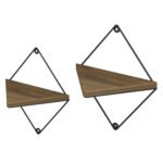 ΣΕΤ ΡΑΦΙΑ ΤΟΙΧΟΥ EVERLEIGH HM8951.11 ΜΕΤΑΛΛΟ ΜΑΥΡΟ-ΜΕΛΑΜΙΝΗ ΦΥΣΙΚΟ 22x13x30Υεκ. - Image 4