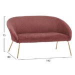 ΣΕΤ ΣΑΛΟΝΙ 2ΤΜΧ JOYTE HM11253.02 ΑΠΟ ΒΕΛΟΥΔΟ ΣΑΠΙΟ ΜΗΛΟ ΜΕ ΧΡΥΣΑ ΠΟΔΙΑ - Image 2