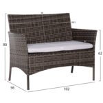 ΣΕΤ ΣΑΛΟΝΙ 4ΤΜΧ STASIA HM6089.02 ΣΥΝΘ.RATTAN ΓΚΡΙ-ΜΠΕΖ ΜΑΞΙΛΑΡΙΑ - Image 3