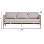 ΣΕΤ ΣΑΛΟΝΙ 4ΤΜΧ SONDRA HM6251.02 ΑΛΟΥΜΙΝΙΟ & ΣΧΟΙΝΙ ΚΑΠΟΥΤΣΙΝΟ--ΜΑΞΙΛΑΡΙΑ ΣΕ ΜΠΕΖ - Image 2