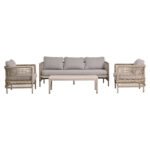 Αγόρασε ΣΕΤ ΣΑΛΟΝΙ 4ΤΜΧ SONDRA HM6251.02 ΑΛΟΥΜΙΝΙΟ & ΣΧΟΙΝΙ ΚΑΠΟΥΤΣΙΝΟ--ΜΑΞΙΛΑΡΙΑ ΣΕ ΜΠΕΖ σε μοναδική τιμή στο clickforshop.gr