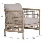 ΣΕΤ ΣΑΛΟΝΙ 4ΤΜΧ SONDRA HM6251.02 ΑΛΟΥΜΙΝΙΟ & ΣΧΟΙΝΙ ΚΑΠΟΥΤΣΙΝΟ--ΜΑΞΙΛΑΡΙΑ ΣΕ ΜΠΕΖ - Image 3