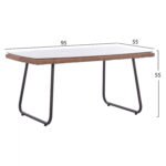 ΣΕΤ ΣΑΛΟΝΙ 4ΤΜΧ ΜΕΤΑΛΛΙΚΟ ΜΕ WICKER ΣΚΟΥΡΟ ΓΚΡΙ - ΜΠΕΖ HM5530 - Image 4