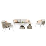 Αγόρασε ΣΕΤ ΣΑΛΟΝΙ 5ΤΜΧ DRISCOLL ΗM6473.02 IVORY ΑΛΟΥΜΙΝΙΟ--ΜΠΕΖ ΣΧΟΙΝΙ & OLEFIN ΥΦΑΣΜΑ σε μοναδική τιμή στο clickforshop.gr