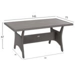 ΣΕΤ ΣΑΛΟΝΙ ΓΩΝΙΑ & ΤΡΑΠΕΖΙ CARSON HM6078.01 ΓΚΡΙ ΣΥΝΘ.RATTAN-ΜΑΞΙΛΑΡΙΑ - Image 3