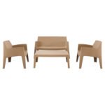 ΣΕΤ ΣΑΛΟΝΙ ΕΞ.ΧΩΡΟΥ 4ΤΜΧ SLEEK HM21268.03 ΚΑΠΟΥΤΣΙΝΟ ΠΟΛΥΠΡΟΠΥΛΕΝΙΟ - Image 5
