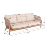 ΣΕΤ ΣΑΛΟΝΙ ΕΞ.ΧΩΡΟΥ 4ΤΜΧ SANJI HM6219 ΞΥΛΟ ΑΚΑΚΙΑΣ-ΑΛΟΥΜΙΝΙΟ-ΣΧΟΙΝΙ - Image 3