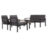 ΣΕΤ ΣΑΛΟΝΙ ΕΞ.ΧΩΡΟΥ 4ΤΜΧ SAFIN HM6278.03 ΑΛΟΥΜΙΝΙΟ & OLEFIN ΣΚΟΥΡΟ ΓΚΡΙ--POLYWOOD - Image 6