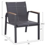 ΣΕΤ ΣΑΛΟΝΙ ΕΞ.ΧΩΡΟΥ 4ΤΜΧ JULIETTE HM6280.03 ΓΚΡΙ ΑΛΟΥΜΙΝΙΟ-TEXTILENE--TEMPERED GLASS - Image 4