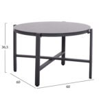 ΣΕΤ ΣΑΛΟΝΙ ΕΞ.ΧΩΡΟΥ 4ΤΜΧ JULIETTE HM6280.03 ΓΚΡΙ ΑΛΟΥΜΙΝΙΟ-TEXTILENE--TEMPERED GLASS - Image 5