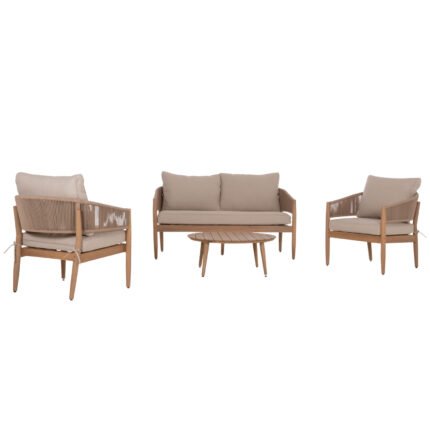 Αγόρασε ΣΕΤ ΣΑΛΟΝΙ ΕΞ.ΧΩΡΟΥ 4ΤΜΧ KANU HM6416 ΞΥΛΟ ΑΚΑΚΙΑΣ-ΜΕΤΑΛΛΟ-ΣΧΟΙΝΙ -- ΜΠΕΖ σε μοναδική τιμή στο clickforshop.gr