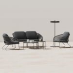 ΣΕΤ ΣΑΛΟΝΙ ΕΞ.ΧΩΡΟΥ 5ΤΜΧ VERMONT HM6504.01 ΜΕΤΑΛΛΟ-ΣΧΟΙΝΙ-ΓΥΑΛΙ--ΓΚΡΙ - Image 2