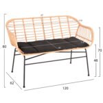 ΣΕΤ ΣΑΛΟΝΙ ΕΞΩΤΕΡΙΚΟΥ ΧΩΡΟΥ 4ΤΜΧ ALLEGRA HM21052 WICKER-ΜΕΤΑΛΛΟ - Image 2