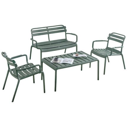 Αγόρασε ΣΕΤ ΣΑΛΟΝΙ ΕΞΩΤΕΡΙΚΟΥ ΧΩΡΟΥ 4ΤΜΧ KORVER HM21096.05 ΠΟΛΥΠΡΟΠΥΛΕΝΙΟ DARK OLIVE GREEN σε μοναδική τιμή στο clickforshop.gr