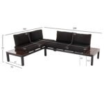 ΣΕΤ ΣΑΛΟΝΙ ΠΟΛΥΜΟΡΦΙΚΟ DEX 3TMX HM6090 ΑΛΟΥΜΙΝΙΟ ΣΕ ΑΝΘΡΑΚΙ & ΚΑΦΕ-ΜΑΥΡΑ ΜΑΞΙΛΑΡΙΑ - Image 2