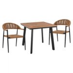 Αγόρασε ΣΕΤ ΤΡΑΠΕΖΑΡΙΑ 3ΤΜΧ ΤΡΑΠΕΖΙ ΑΛΟΥΜΙΝΙΟΥ 80X80 & ΠΟΛΥΘΡΟΝΕΣ ΑΝΘΡΑΚΙ HM11443 σε μοναδική τιμή στο clickforshop.gr