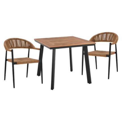 Αγόρασε ΣΕΤ ΤΡΑΠΕΖΑΡΙΑ 3ΤΜΧ ΤΡΑΠΕΖΙ ΑΛΟΥΜΙΝΙΟΥ 80X80 & ΠΟΛΥΘΡΟΝΕΣ ΑΝΘΡΑΚΙ HM11443 σε μοναδική τιμή στο clickforshop.gr