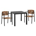 Αγόρασε ΣΕΤ ΤΡΑΠΕΖΑΡΙΑ 3ΤΜΧ ΤΡΑΠΕΖΙ ΑΛΟΥΜΙΝΙΟΥ 80X80 & ΠΟΛΥΘΡΟΝΕΣ ΑΝΘΡΑΚΙ HM11438 σε μοναδική τιμή στο clickforshop.gr