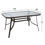 ΣΕΤ ΤΡΑΠΕΖΑΡΙΑ 5ΤΜΧ 140X80 & 4 ΠΟΛΥΘΡΟΝΕΣ BAMBOO LOOK ΚΑΦΕ - Image 2