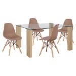 Αγόρασε ΣΕΤ ΤΡΑΠΕΖΑΡΙΑ 5ΤΜΧ ΜΕ ΤΡΑΠΕΖΙ MORGAN 140Χ80X75 & ΚΑΡΕΚΛΕΣ TWIST ΚΑΠΟΥΤΣΙΝΟ HM11406 σε μοναδική τιμή στο clickforshop.gr