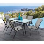 ΣΕΤ ΤΡΑΠΕΖΑΡΙΑ 7ΤΜΧ 1 ΤΡΑΠΕΖΙ 150Χ90+6ΚΑΡΕΚΛΕΣ ΓΚΡΙ HM5119.01 - Image 2