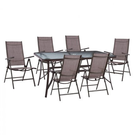 Αγόρασε ΣΕΤ ΤΡΑΠΕΖΑΡΙΑ 7ΤΜΧ ΤΡΑΠΕΖΙ BRUNO 150Χ90 & ΠΟΛΥΘΡΟΝΕΣ 7ΘΕΣΕΩΝ ΚΑΦΕ HM11489 σε μοναδική τιμή στο clickforshop.gr