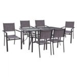 Αγόρασε ΣΕΤ ΤΡΑΠΕΖΑΡΙΑ 7ΤΜΧ ΤΡΑΠΕΖΙ BRUNO 150X90 ΜΕ ΠΟΛΥΘΡΟΝΕΣ TEXTILINE ΓΚΡΙ HM11468 σε μοναδική τιμή στο clickforshop.gr