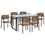 Αγόρασε ΣΕΤ ΤΡΑΠΕΖΑΡΙΑ 7ΤΜΧ ΤΡΑΠΕΖΙ ΜΕ ΓΥΑΛΙ 160X90 & ΠΟΛΥΘΡΟΝΕΣ ΑΝΘΡΑΚΙ ΜΠΕΖ HM11448 σε μοναδική τιμή στο clickforshop.gr