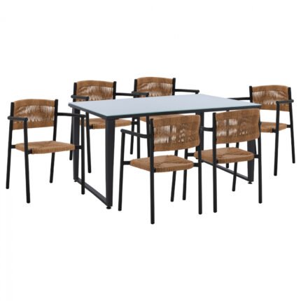 Αγόρασε ΣΕΤ ΤΡΑΠΕΖΑΡΙΑ 7ΤΜΧ ΤΡΑΠΕΖΙ ΜΕ ΓΥΑΛΙ 160X90 & ΠΟΛΥΘΡΟΝΕΣ ΑΝΘΡΑΚΙ ΜΠΕΖ HM11448 σε μοναδική τιμή στο clickforshop.gr