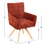 ΣΕΤ ΤΡΑΠΕΖΑΡΙΑ ΕΣΩΤΕΡΙΚΟΥ ΧΩΡΟΥ 7ΤΜΧ HM21042 ΤΡΑΠΕΖΙ PAOLO & 6 ΠΟΛΥΘΡΟΝΑΚΙΑ GAZER - Image 3