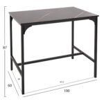 ΣΕΤ ΤΡΑΠΕΖΑΡΙΑ ΜΠΑΡ 5ΤΜΧ BOXY HM9882.13 ΜΑΥΡΟ ΜΕΤΑΛΛΟ-ΜΕΛΑΜΙΝΗ ΜΑΥΡΟ ΜΑΡΜΑΡΟ - Image 3