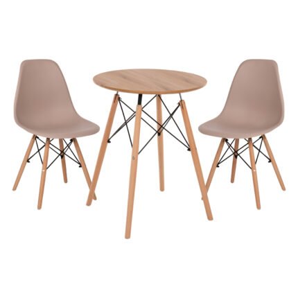 Αγόρασε ΣΕΤ ΤΡΑΠΕΖΑΡΙΑΣ 3ΤΜΧ TWIST HM21370 ΣΤΡΟΓΓΥΛΟ ΤΡΑΠΕΖΙ Φ60 & 2 ΚΑΡΕΚΛΕΣ ΣΕ ΚΑΠΟΥΤΣΙΝΟ σε μοναδική τιμή στο clickforshop.gr