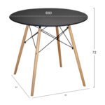 ΣΕΤ ΤΡΑΠΕΖΑΡΙΑΣ 3ΤΜΧ TWIST HM21373 ΣΤΡΟΓΓΥΛΟ ΤΡΑΠΕΖΙ Φ80 & 2 ΚΑΡΕΚΛΕΣ ΣΕ ΜΑΥΡΟ - Image 2