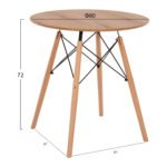 ΣΕΤ ΤΡΑΠΕΖΑΡΙΑΣ 3ΤΜΧ TWIST HM21374 ΣΤΡΟΓΓΥΛΟ ΤΡΑΠΕΖΙ Φ80 & 2 ΚΑΡΕΚΛΕΣ ΣΕ ΚΑΠΟΥΤΣΙΝΟ - Image 2