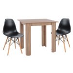 Αγόρασε ΣΕΤ ΤΡΑΠΕΖΑΡΙΑΣ 3ΤΜΧ KELVIN HM21376 ΤΕΤΡΑΓΩΝΟ ΤΡΑΠΕΖΙ SONAMA OAK--2 ΚΑΡΕΚΛΕΣ ΜΑΥΡΕΣ σε μοναδική τιμή στο clickforshop.gr