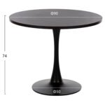 ΣΕΤ ΤΡΑΠΕΖΑΡΙΑΣ 3ΤΜΧ ROLLO HM21389 ΣΤΡΟΓΓΥΛΟ ΤΡΑΠΕΖΙ--2 ΚΑΡΕΚΛΕΣ ΣΕ ΜΑΥΡΟ - Image 3