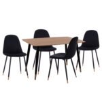 Αγόρασε ΣΕΤ ΤΡΑΠΕΖΑΡΙΑΣ 5ΤΜΧ ALIZA HM11196.09 MDF TOP-ΒΕΛΟΥΔΟ & ΜΕΤΑΛΛΟ ΣΕ ΜΑΥΡΟ σε μοναδική τιμή στο clickforshop.gr