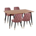 Αγόρασε ΣΕΤ ΤΡΑΠΕΖΑΡΙΑΣ 5ΤΜΧ JOLIE HM11198.02 MDF TOP-ΒΕΛΟΥΔΟ ΣΑΠΙΟ ΜΗΛΟ & ΜΕΤΑΛΛΟ ΜΑΥΡΟ σε μοναδική τιμή στο clickforshop.gr