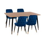 Αγόρασε ΣΕΤ ΤΡΑΠΕΖΑΡΙΑΣ 5ΤΜΧ JOLIE HM11198.08 MDF TOP-ΒΕΛΟΥΔΟ ΜΠΛΕ & ΜΕΤΑΛΛΟ ΜΑΥΡΟ σε μοναδική τιμή στο clickforshop.gr