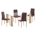 Αγόρασε ΣΕΤ ΤΡΑΠΕΖΑΡΙΑΣ 5ΤΜΧ LADY HM11595 ΓΥΑΛΙ--ΜΕΤΑΛΛΟ--MDF ΣΕ SONAMA & ΚΑΦΕ ΥΦΑΣΜΑ σε μοναδική τιμή στο clickforshop.gr