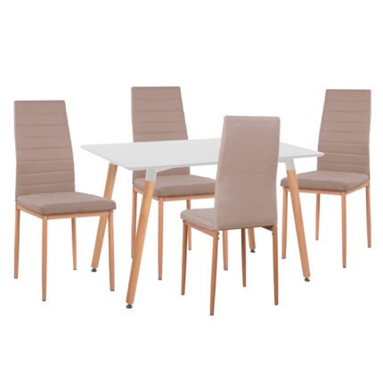 Αγόρασε ΣΕΤ ΤΡΑΠΕΖΑΡΙΑΣ 5ΤΜΧ MINIMAL HM11767 ΛΕΥΚΟ MDF-ΜΠΕΖ ΥΦΑΣΜΑ σε μοναδική τιμή στο clickforshop.gr