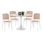 Αγόρασε ΣΕΤ ΤΡΑΠΕΖΑΡΙΑΣ 5ΤΜΧ HM11911 ΜΕ ΣΤΡΟΓΓΥΛΟ ΤΡΑΠΕΖΙ ΚΑΙ ΚΑΡΕΚΛΕΣ ΠΟΛΥΠΡΟΠΥΛΕΝΙΟΥ σε μοναδική τιμή στο clickforshop.gr