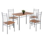 Αγόρασε ΣΕΤ ΤΡΑΠΕΖΑΡΙΑΣ 5ΤΜΧ PRAIORY HM18005.02 ΜΕΤΑΛΛΟ ΑΣΗΜΙ-MDF ΣΟΝΑΜΑ 110x60x74Yεκ. σε μοναδική τιμή στο clickforshop.gr