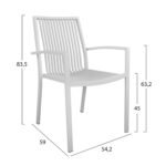 ΣΕΤ ΤΡΑΠΕΖΑΡΙΑΣ 5ΤΜΧ BRONCA HM21023 ΜΕΤΑΛ.ΤΡΑΠΕΖΙ-4 ΠΟΛΥΘΡΟΝΕΣ ΑΛΟΥΜΙΝΙΟΥ-ΛΕΥΚΟ - Image 3